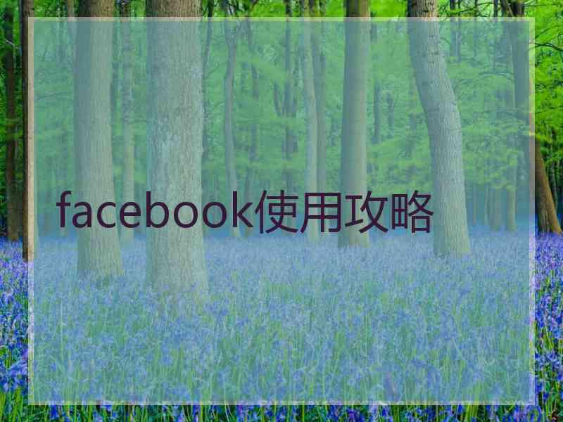 facebook使用攻略