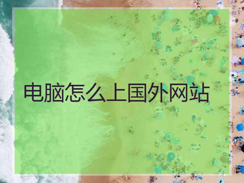 电脑怎么上国外网站