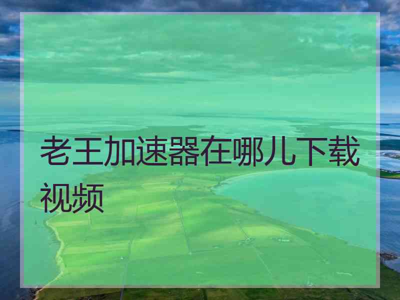 老王加速器在哪儿下载视频