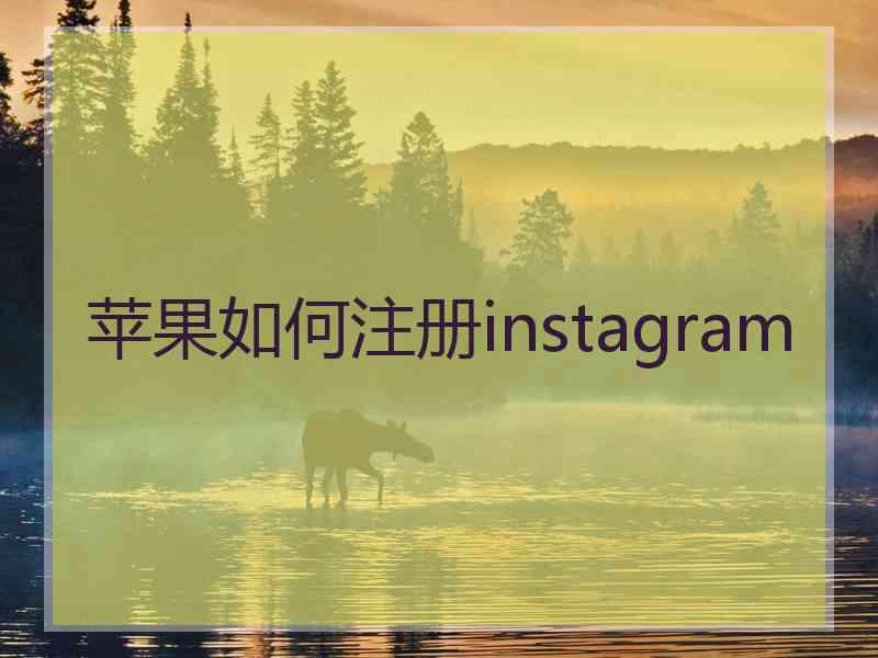 苹果如何注册instagram
