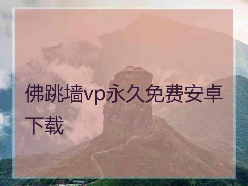 佛跳墙vp永久免费安卓下载