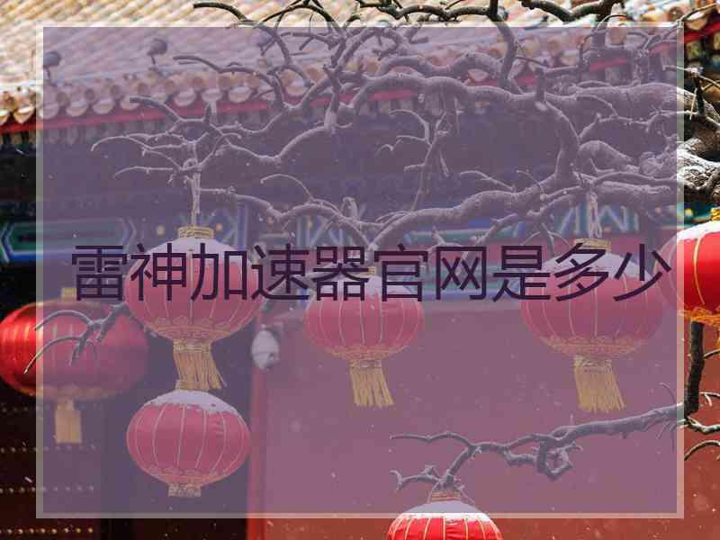 雷神加速器官网是多少