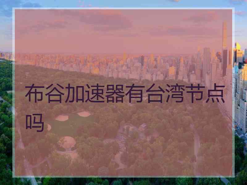 布谷加速器有台湾节点吗