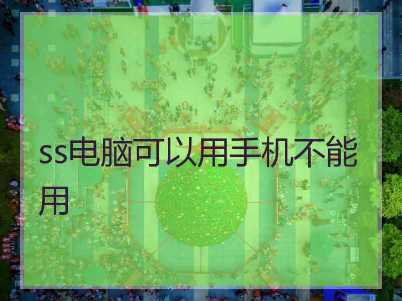 ss电脑可以用手机不能用