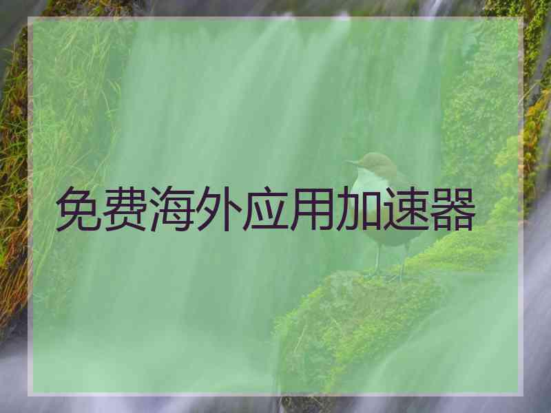 免费海外应用加速器