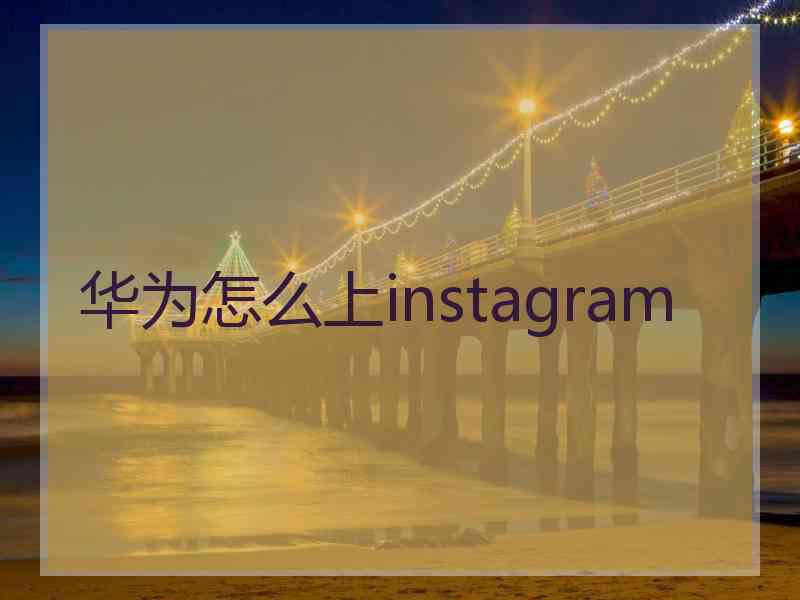 华为怎么上instagram