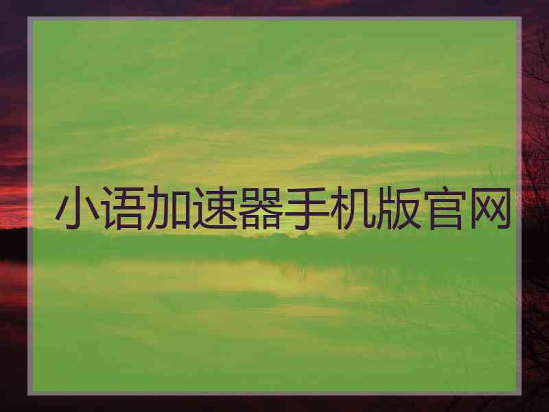 小语加速器手机版官网