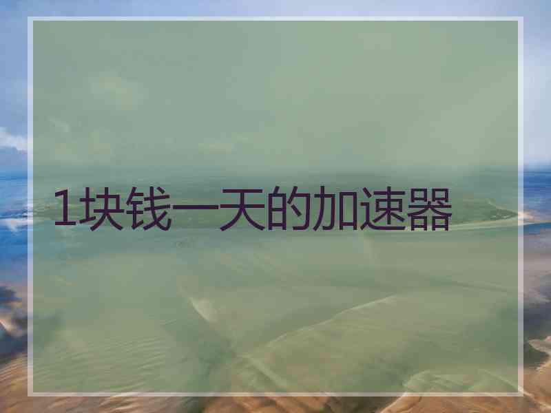 1块钱一天的加速器