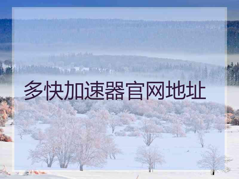 多快加速器官网地址