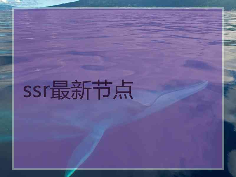 ssr最新节点
