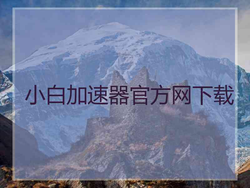 小白加速器官方网下载
