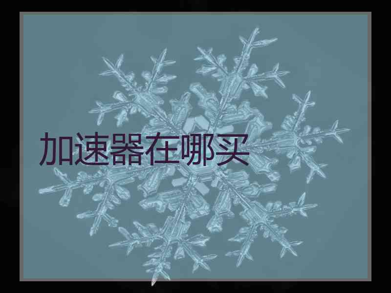 加速器在哪买