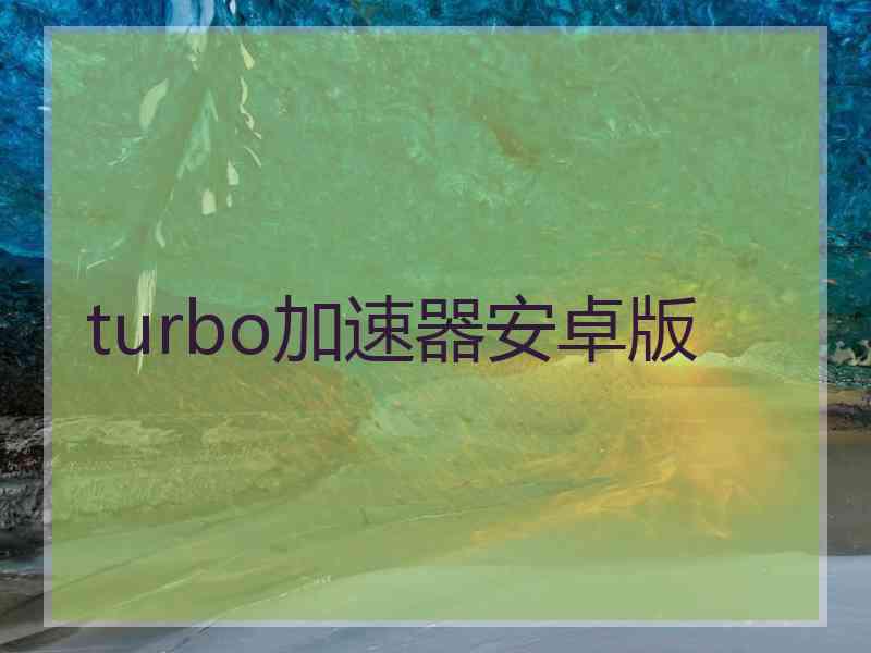 turbo加速器安卓版