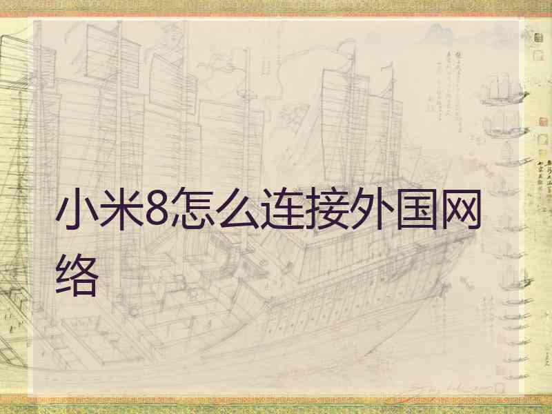 小米8怎么连接外国网络