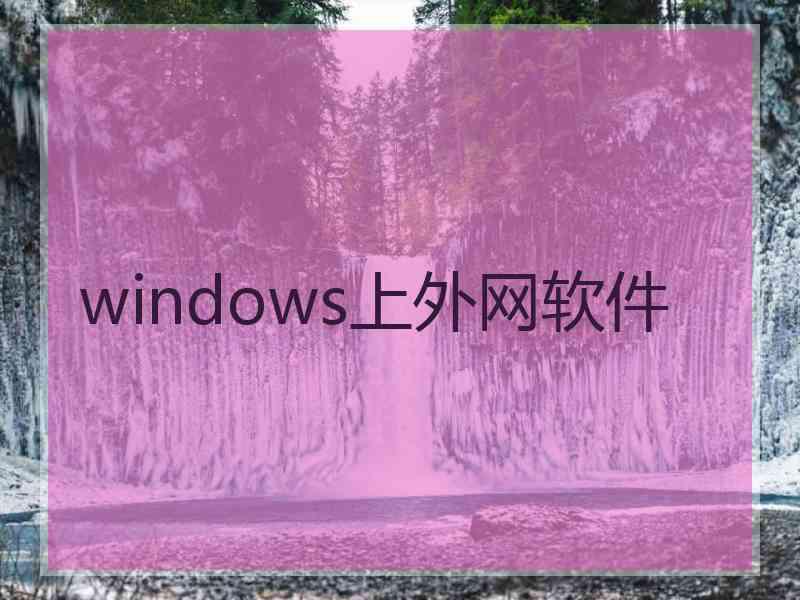 windows上外网软件