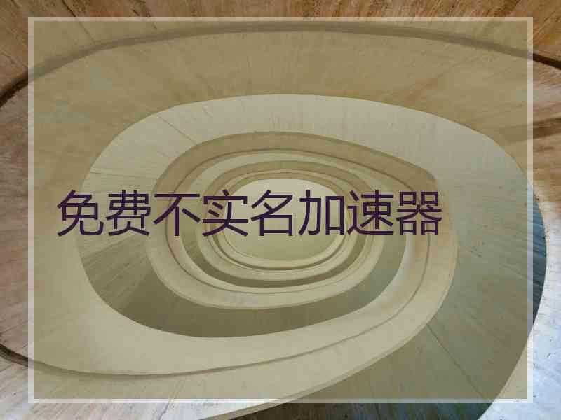 免费不实名加速器