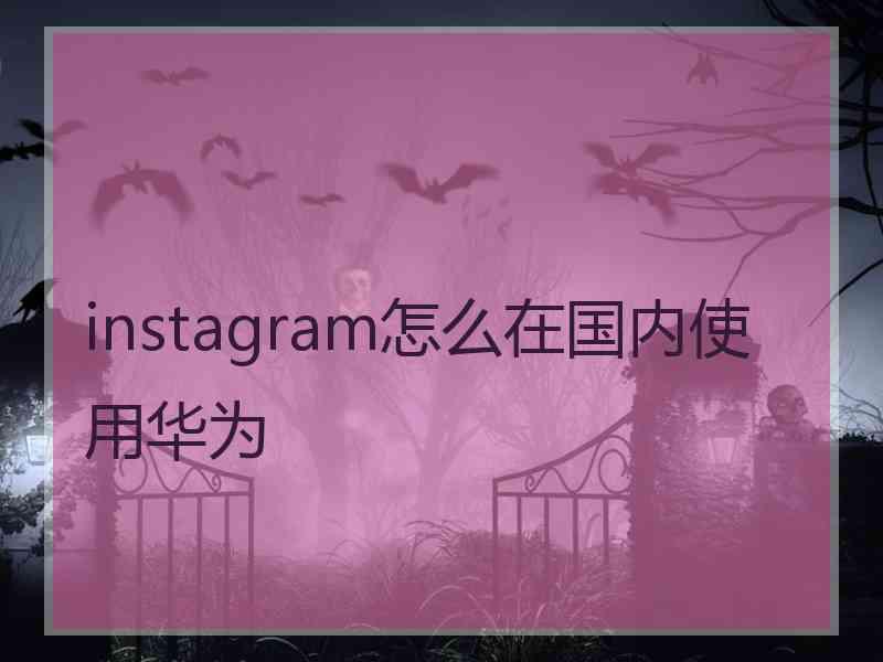 instagram怎么在国内使用华为