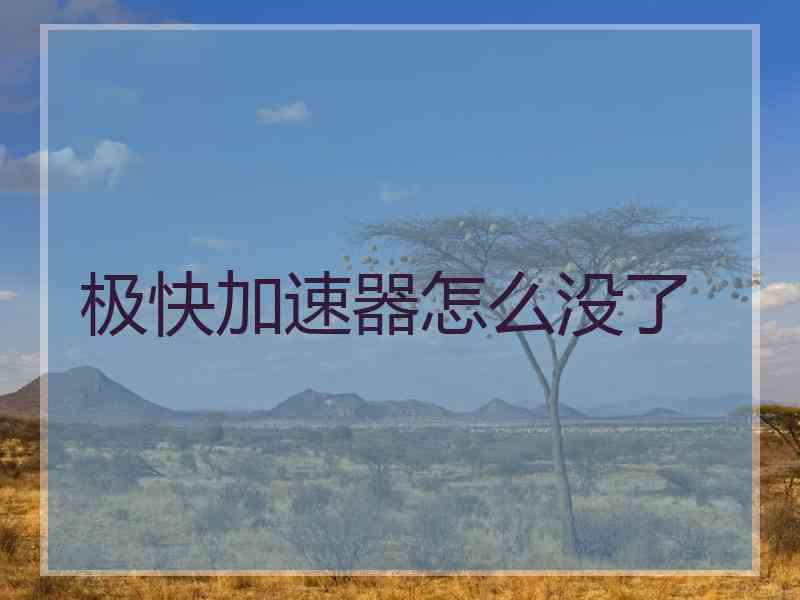 极快加速器怎么没了
