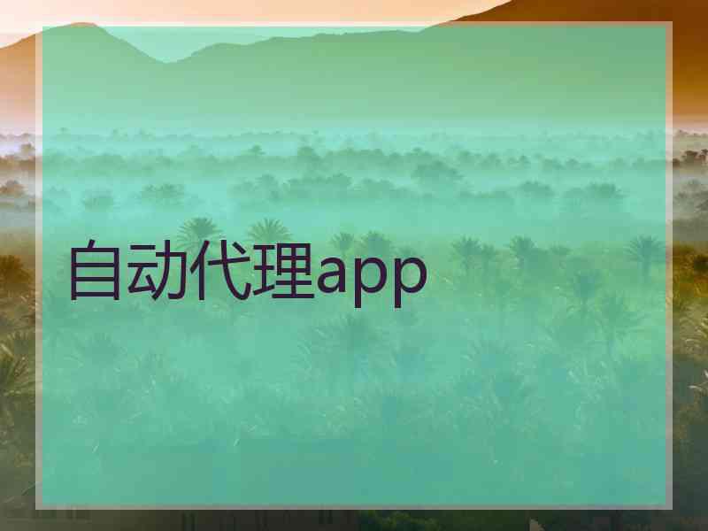 自动代理app