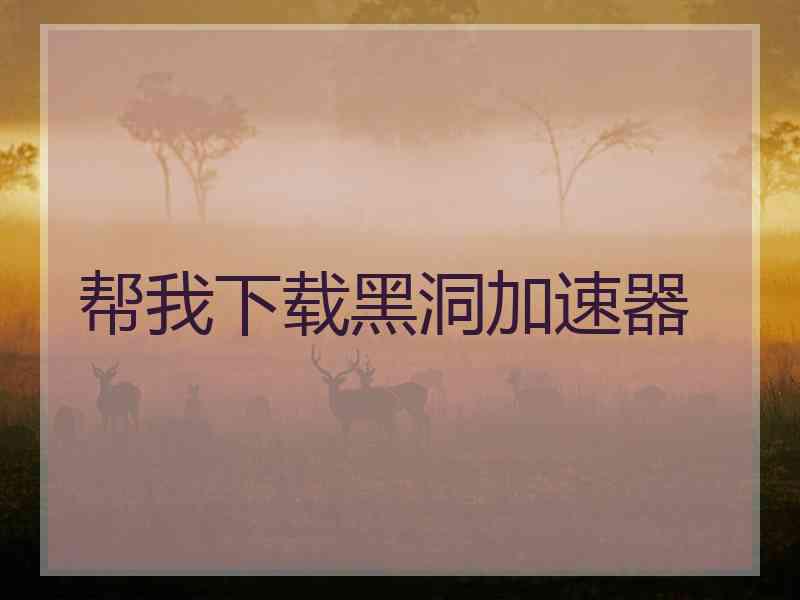 帮我下载黑洞加速器