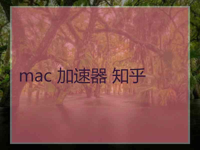 mac 加速器 知乎
