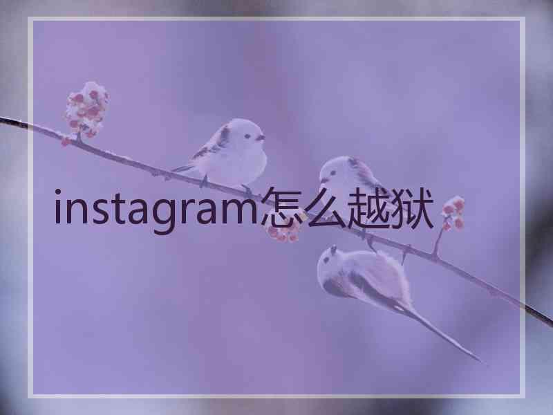 instagram怎么越狱