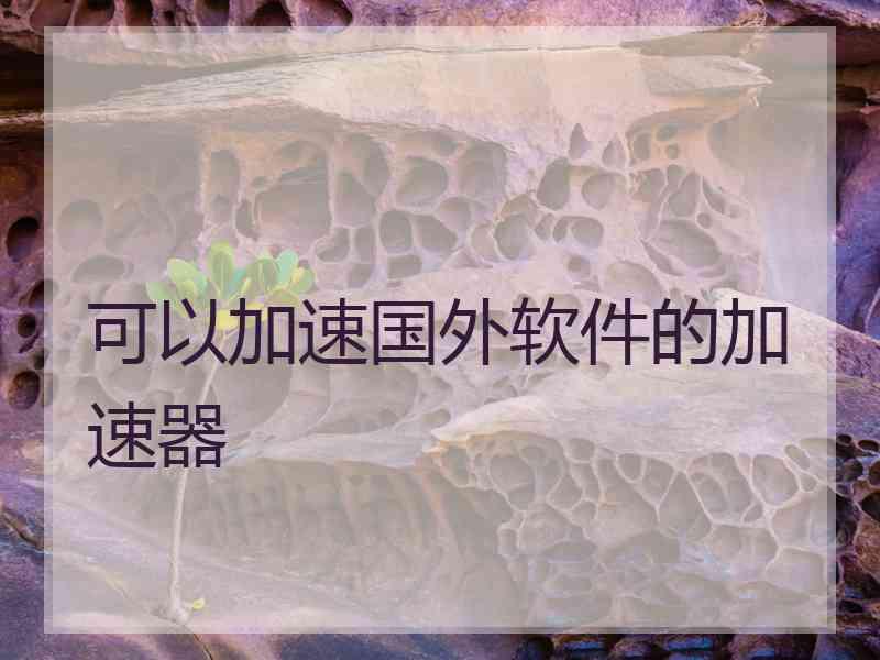 可以加速国外软件的加速器