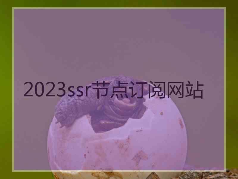 2023ssr节点订阅网站
