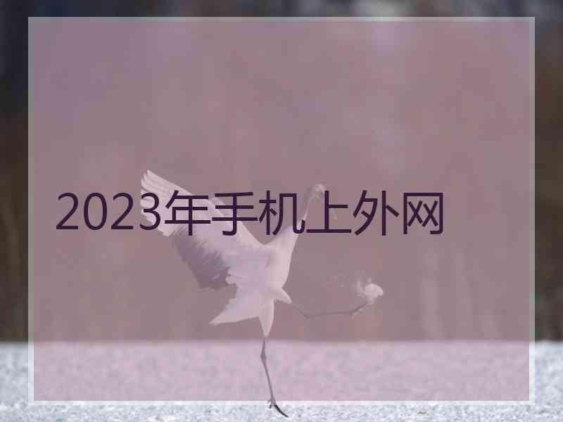2023年手机上外网