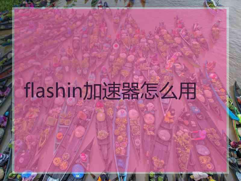 flashin加速器怎么用