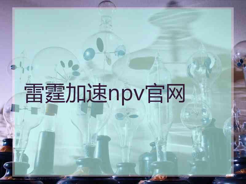 雷霆加速npv官网