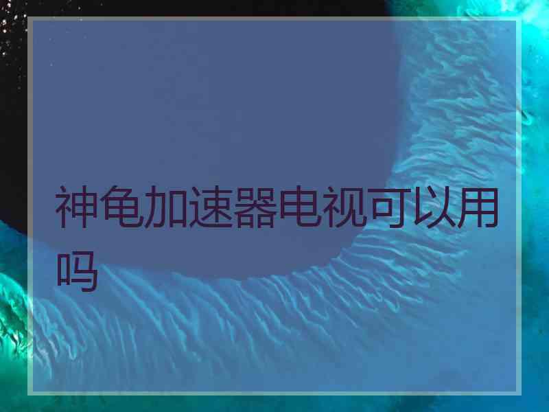 神龟加速器电视可以用吗