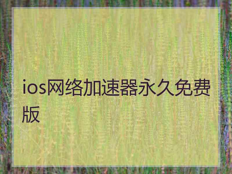 ios网络加速器永久免费版