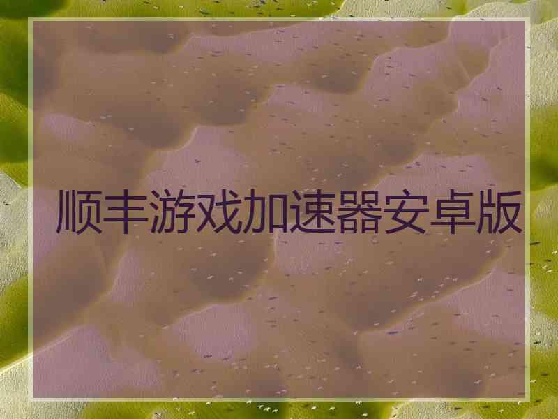 顺丰游戏加速器安卓版
