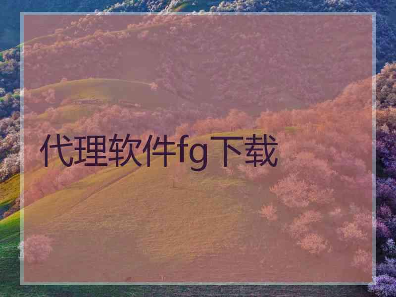 代理软件fg下载