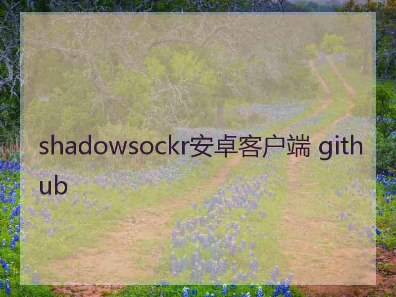 shadowsockr安卓客户端 github