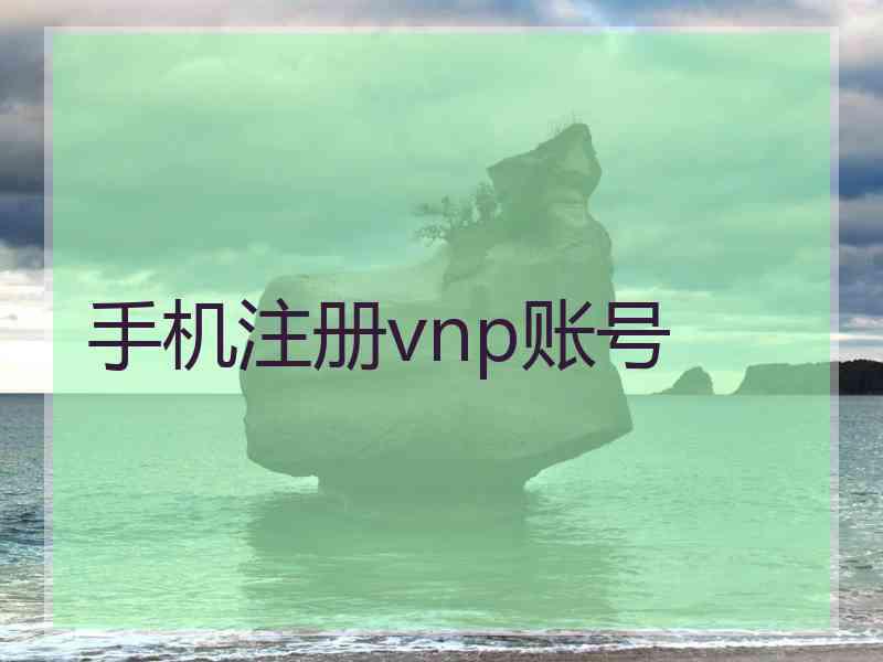 手机注册vnp账号