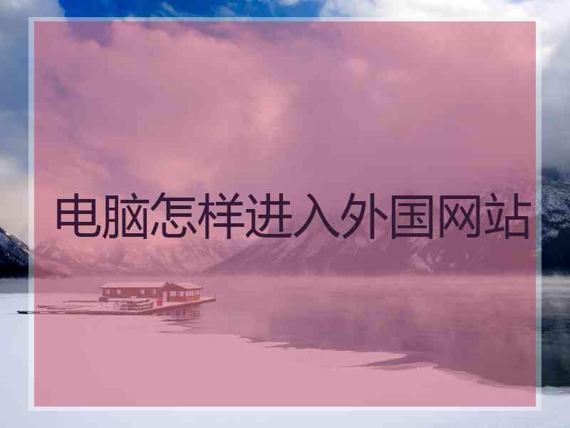 电脑怎样进入外国网站