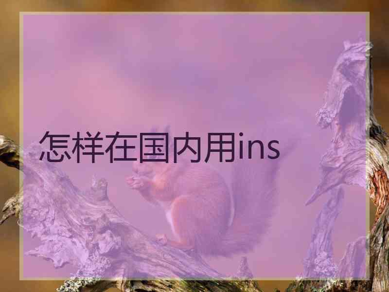 怎样在国内用ins