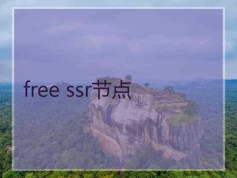 free ssr节点