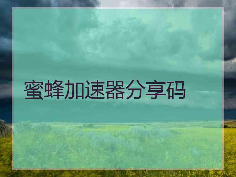 蜜蜂加速器分享码