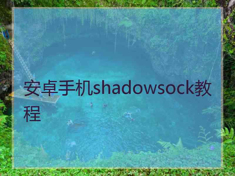 安卓手机shadowsock教程