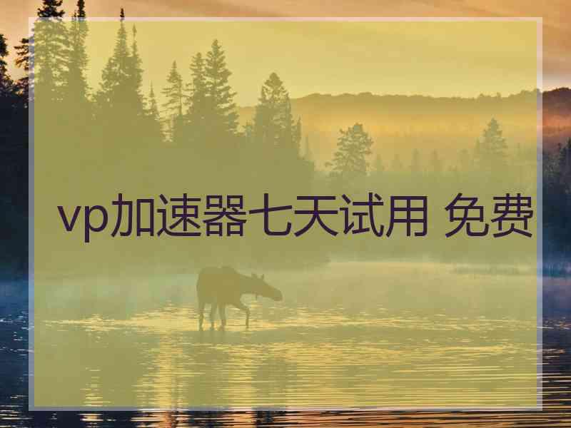 vp加速器七天试用 免费