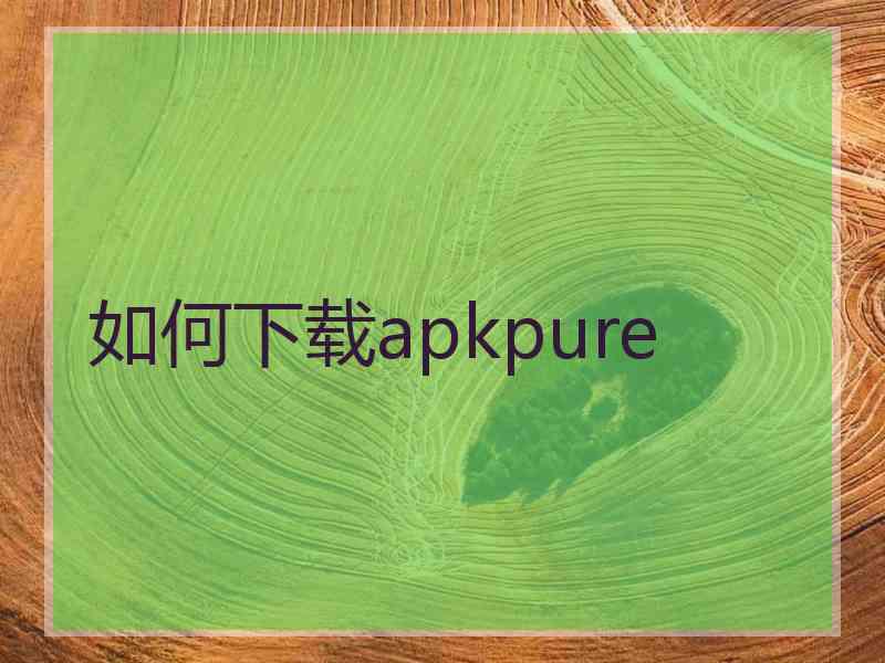 如何下载apkpure