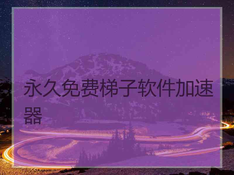 永久免费梯子软件加速器