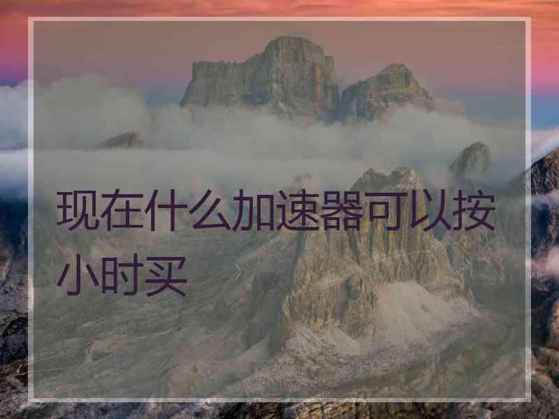 现在什么加速器可以按小时买