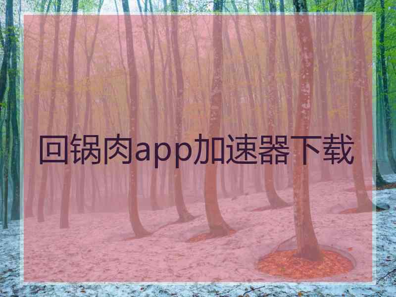 回锅肉app加速器下载