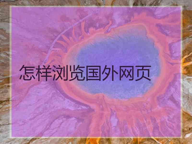 怎样浏览国外网页