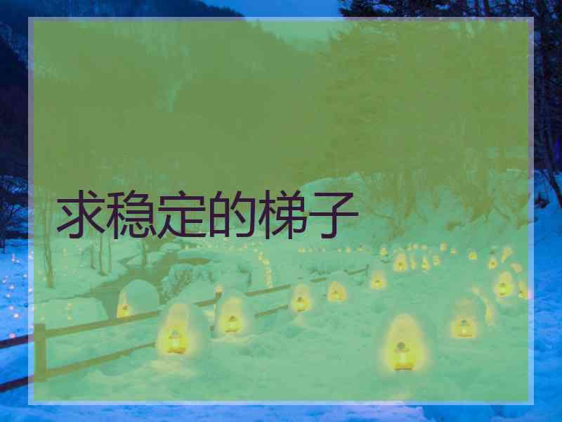 求稳定的梯子