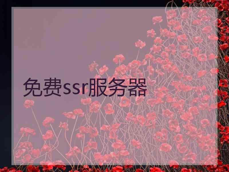 免费ssr服务器
